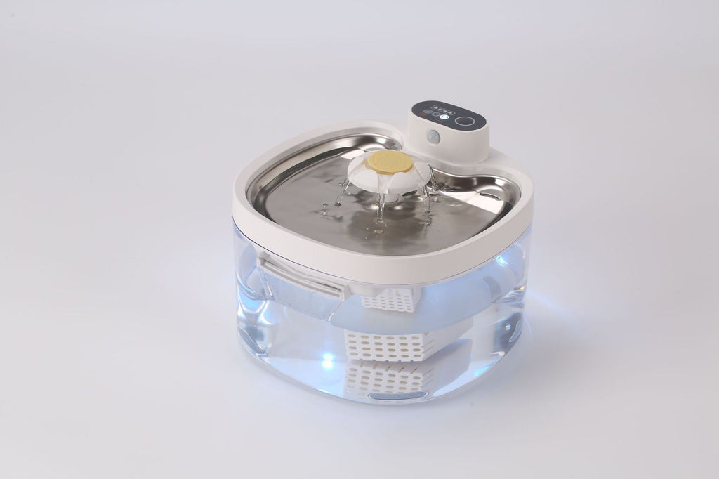 Fontaine d'eau pour animaux de compagnie filtrée par circulation intelligente