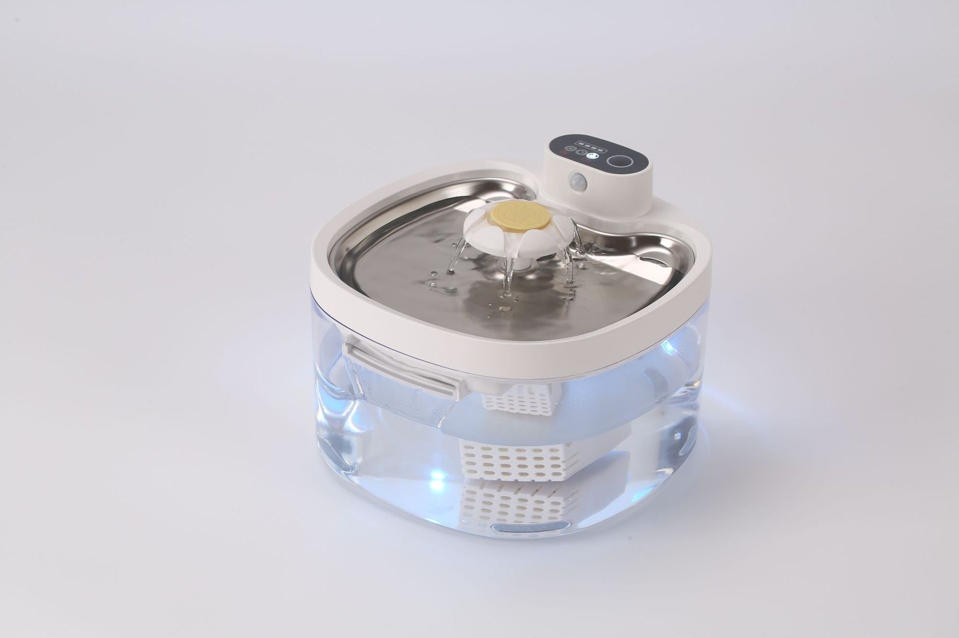 Fontaine d'eau pour animaux de compagnie filtrée par circulation intelligente