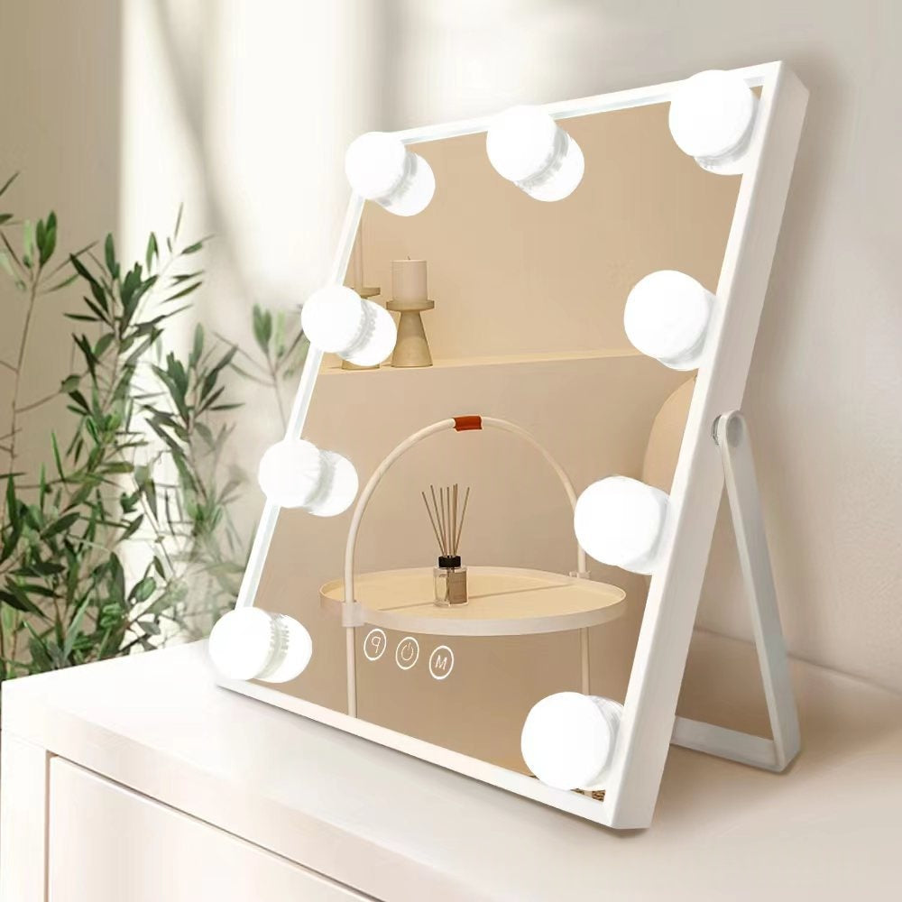 Miroir de maquillage LED 9 couleurs avec ampoule