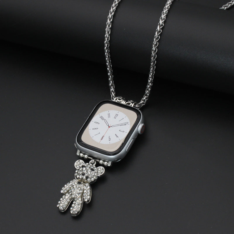 Bracelet suspendu en plume de collier de montre
