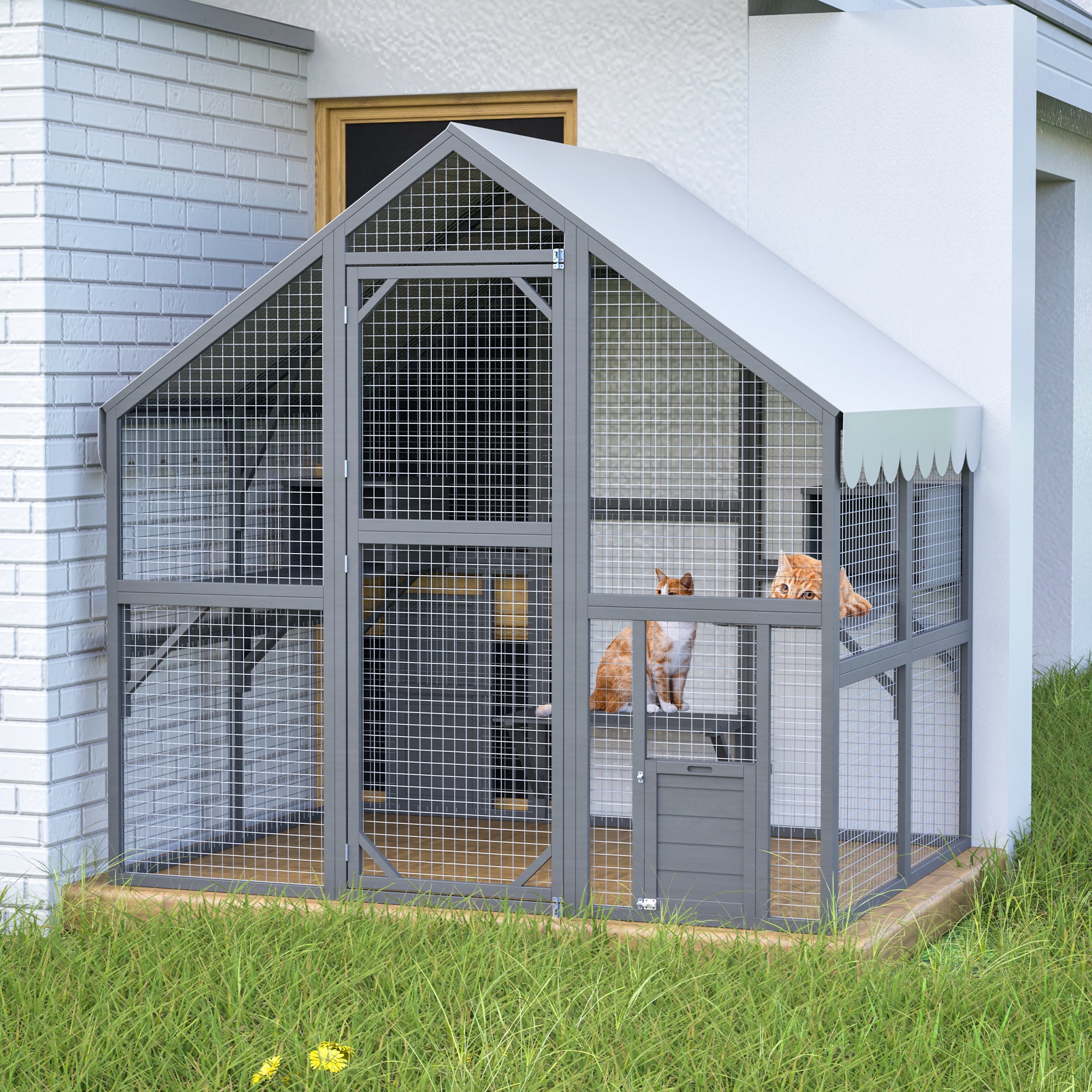 Grande maison de chat extérieur