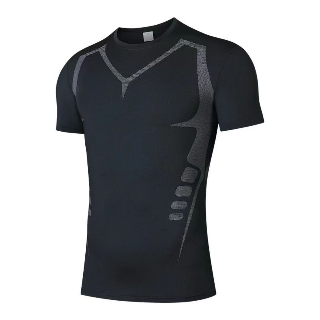 Haute élasticité Séchage rapide Forme-fitting manches courtes Sweat-wicking et Brea