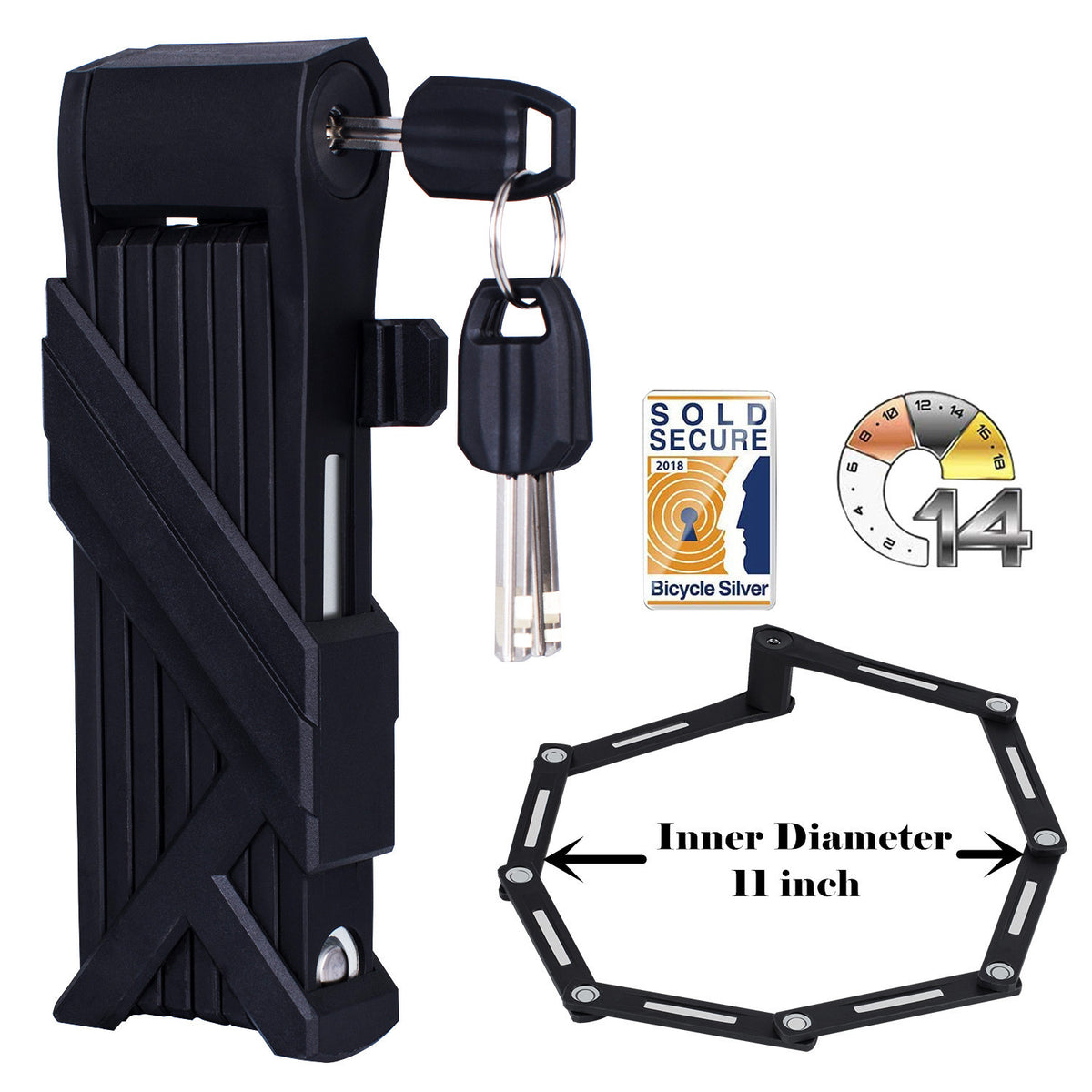 Chaîne universelle pratique de verrouillage de vélo pliant