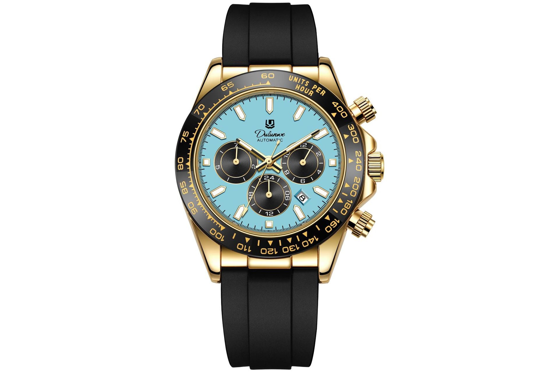 Homme Fashionable et tendance montre mécanique entièrement automatique
