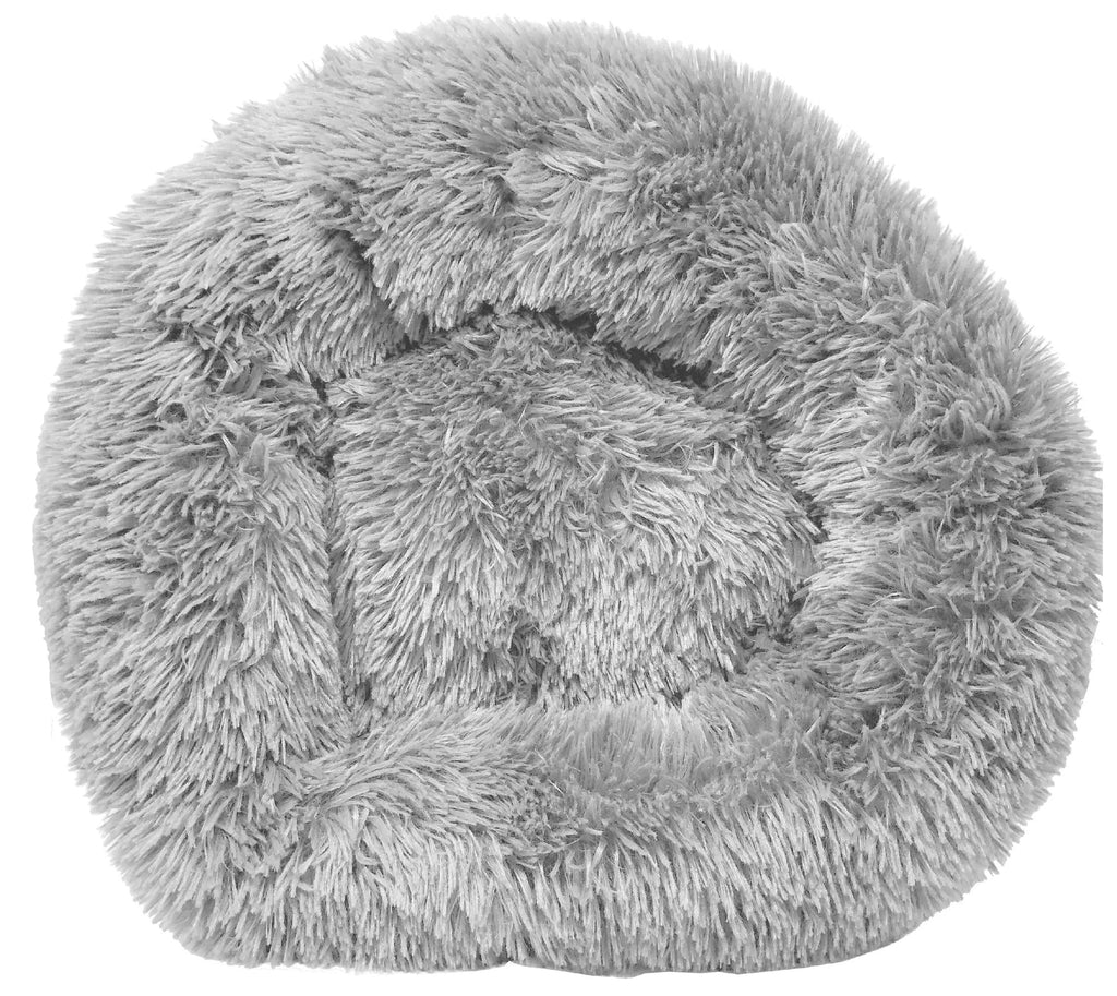 Lit de chien rond en peluche Premium