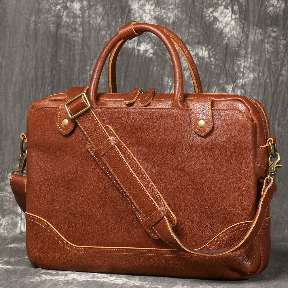 Sac à main en cuir véritable pour hommes Sac à main en cuir végétalisé