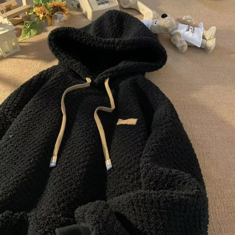 Chandail à capuche à capuche d'hiver, doublé de polaire