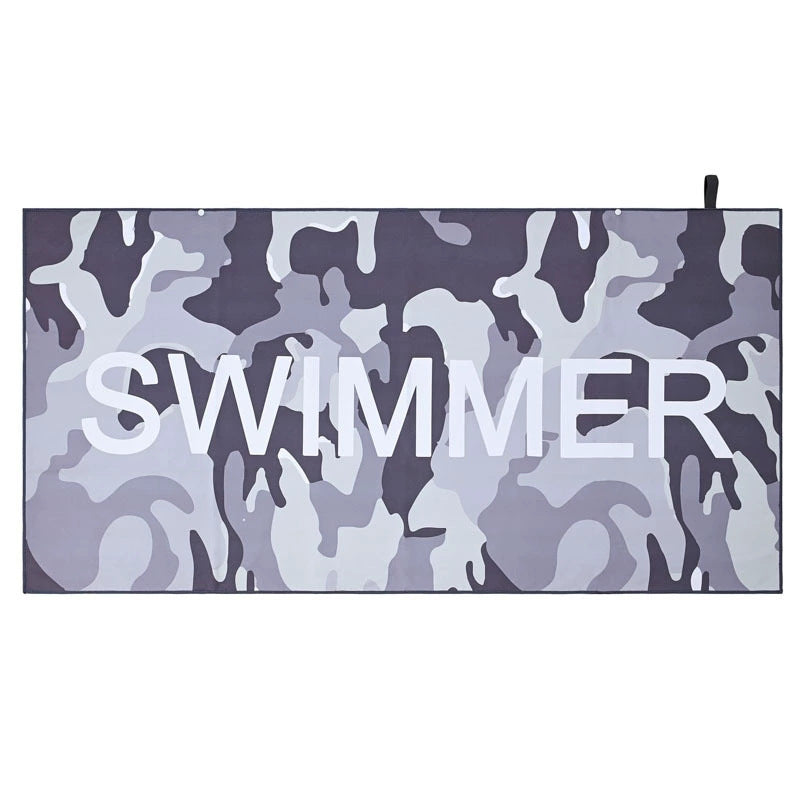 Serviette de plage en microfibre à double bord de corail