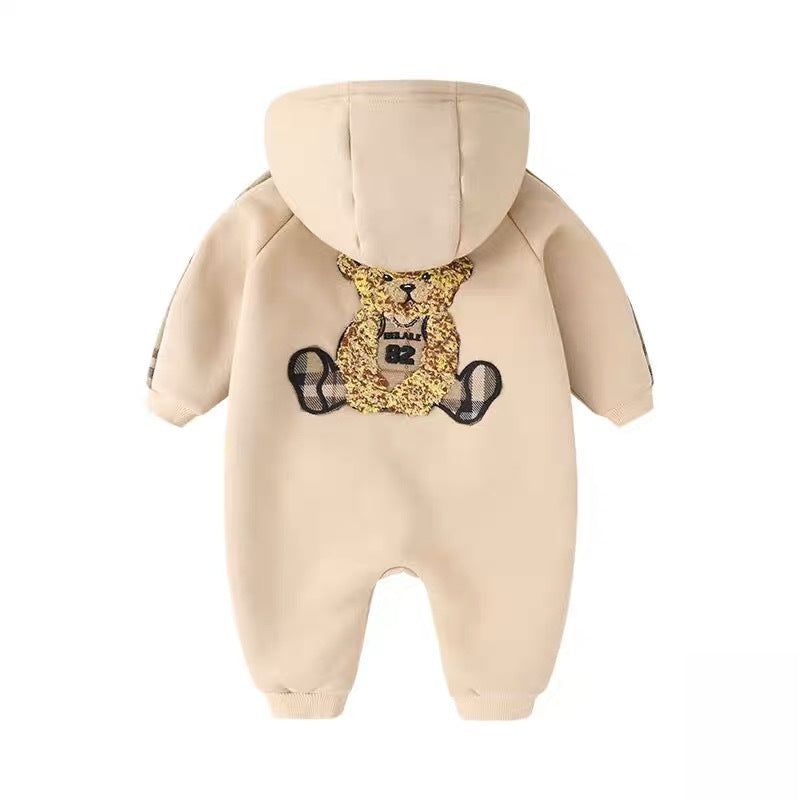 AutumnWinter Fleece- Lined Onesie pour les nouveau-nés
