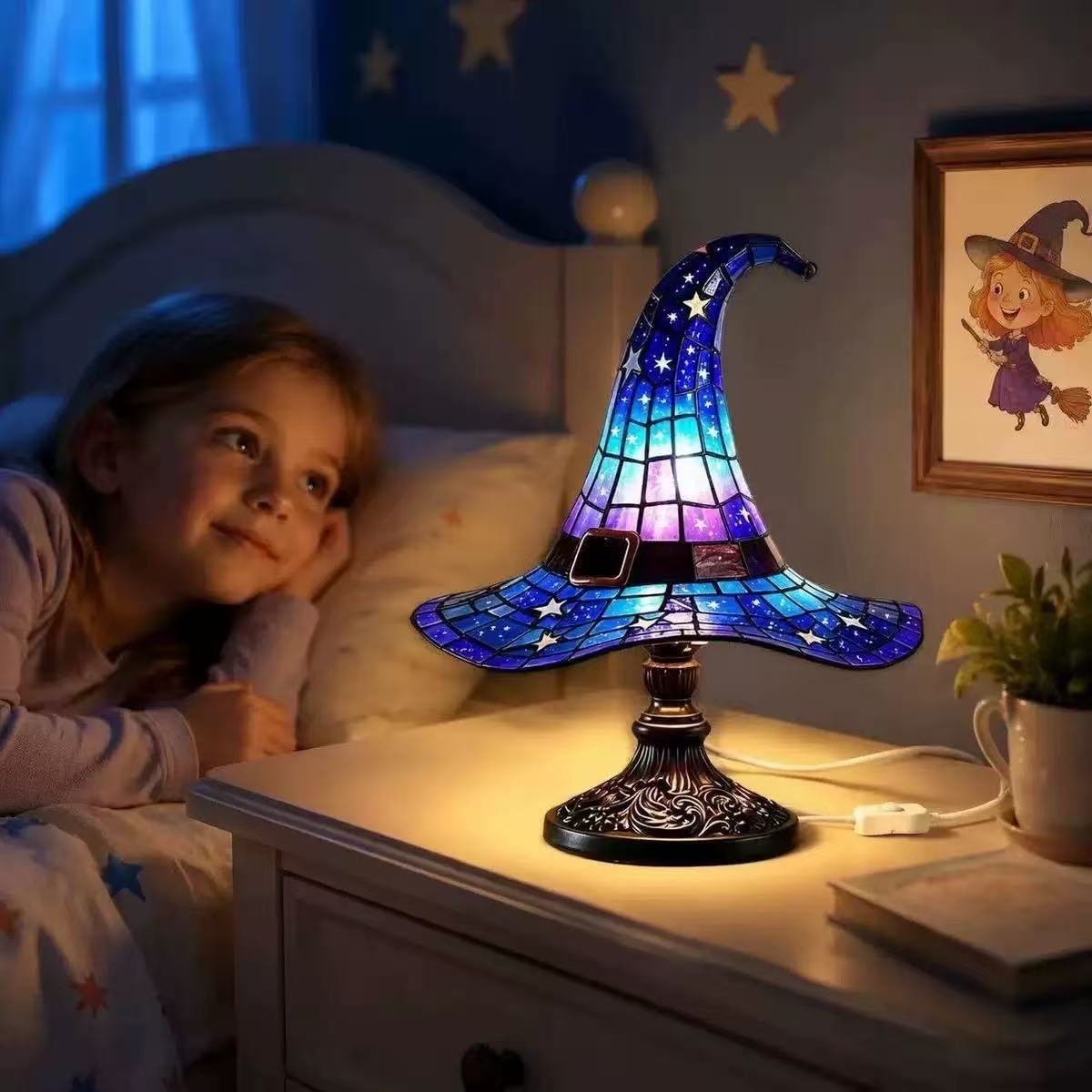 Lampe de nuit en résine d'Halloween - Lampe de table pour éclairage ambiant