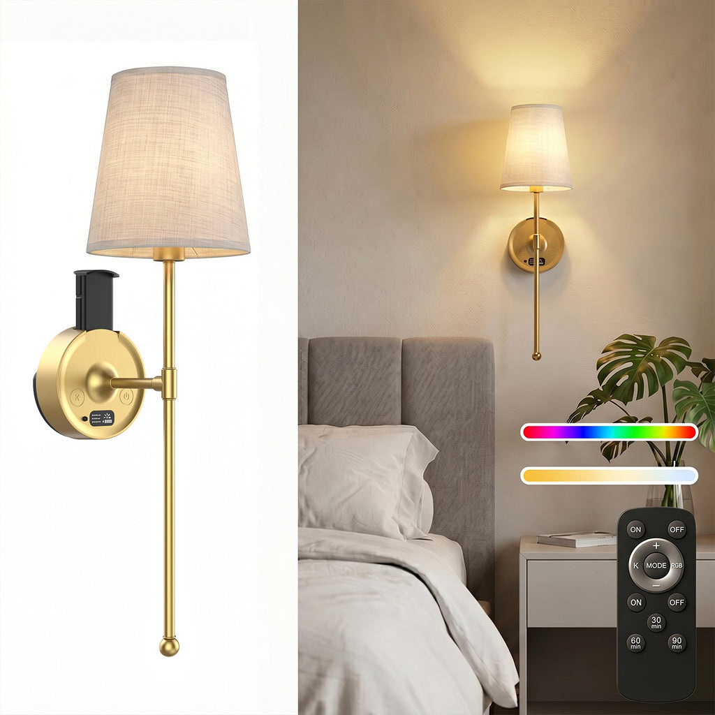 Bedroom and three-color bedside lamp