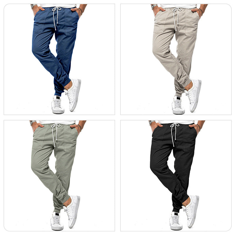 Du printemps et de l'automne Pantalons occasionnels masculins sans pantalon à la cheville Casual Slim Outdoor Overall