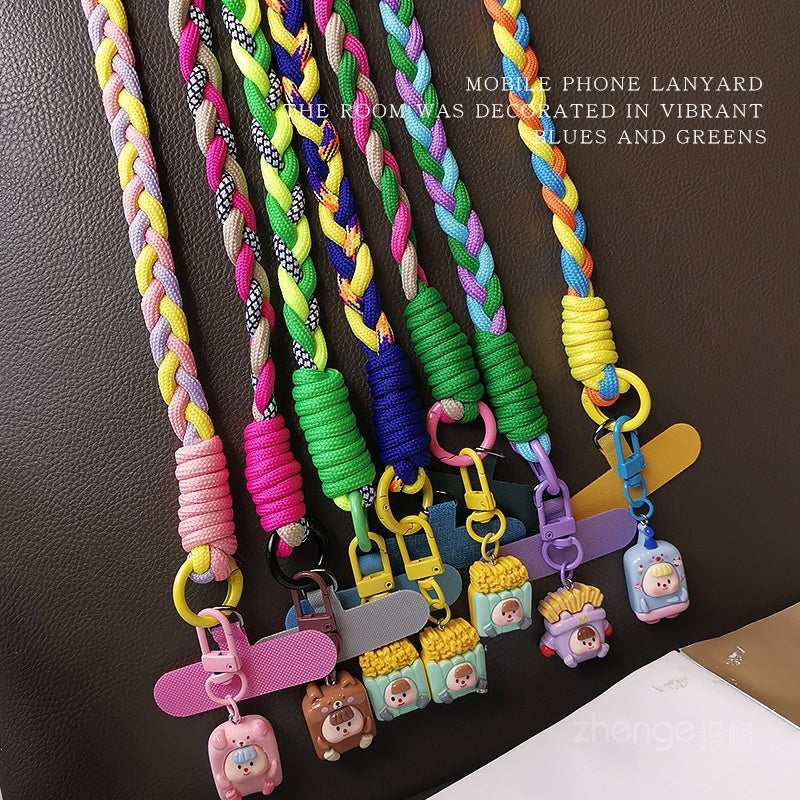 Crossbody Trois brins Cheval Tail Téléphone portable Lanyard