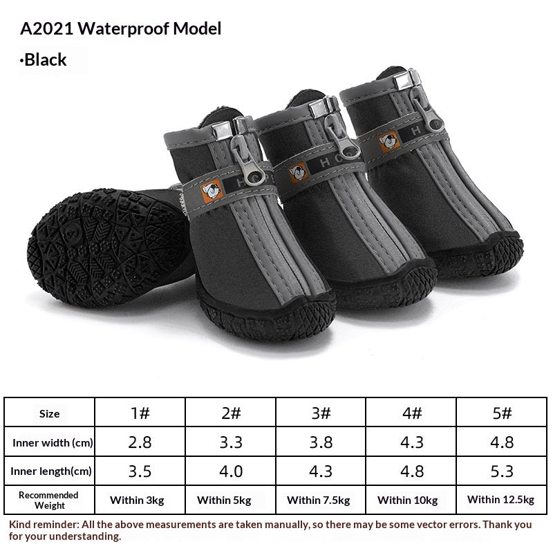 Bottes de pluie antidérapantes imperméables pour chiens de compagnie
