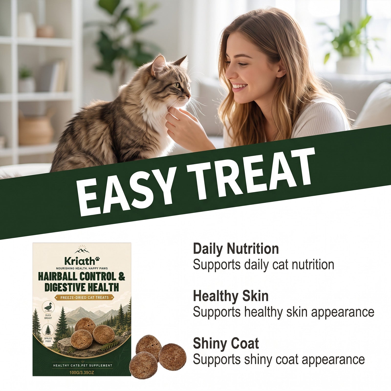 Comprimés interactifs de dents de chat et suppléments nutritionnels quotidiens