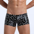 Boxer en cuir breveté pour hommes