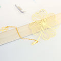 Motif de papier créatif en métal Plaqué creux Feuille d'érable Tassel Apricot Feuille Signet