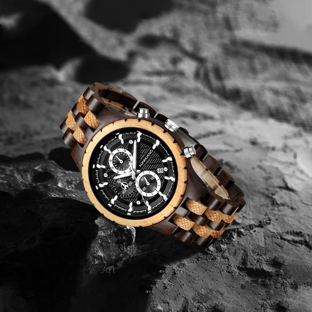 Montre sport Quartz multi-fonctionnelle mode homme