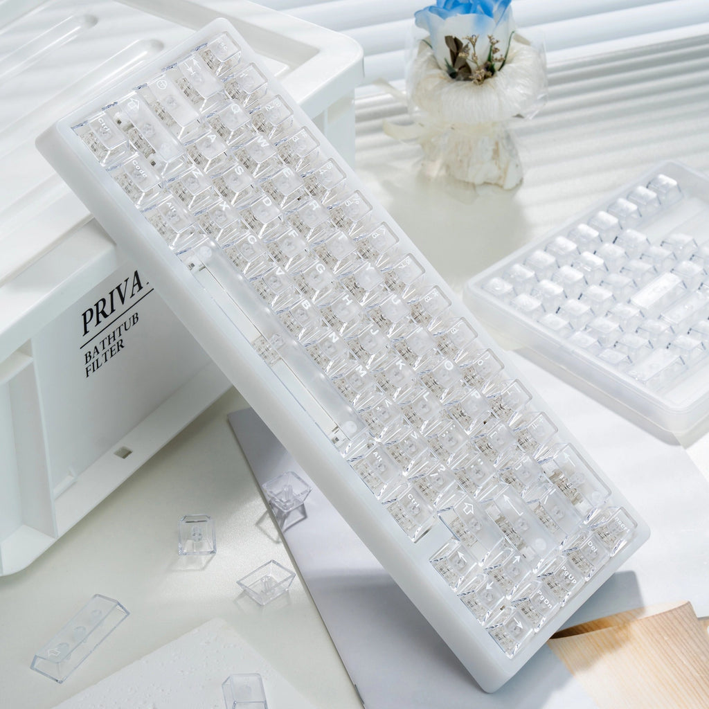 Cap-clé blanc translucide avec compatibilité magnétique à transmission de lumière
