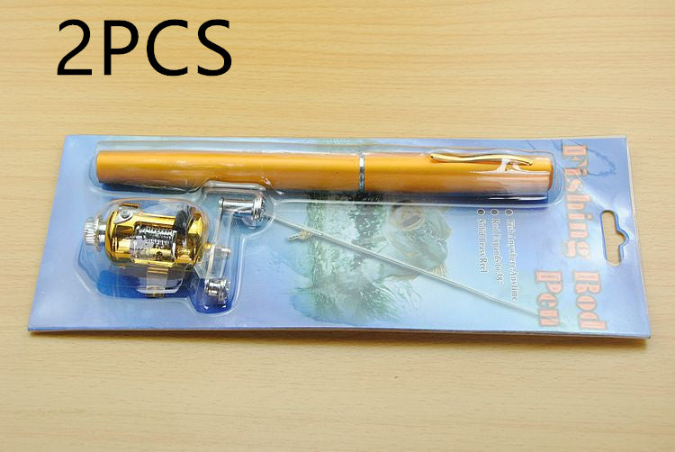 Ensemble d'engins de pêche à la canne à bâton de tambour télescopique