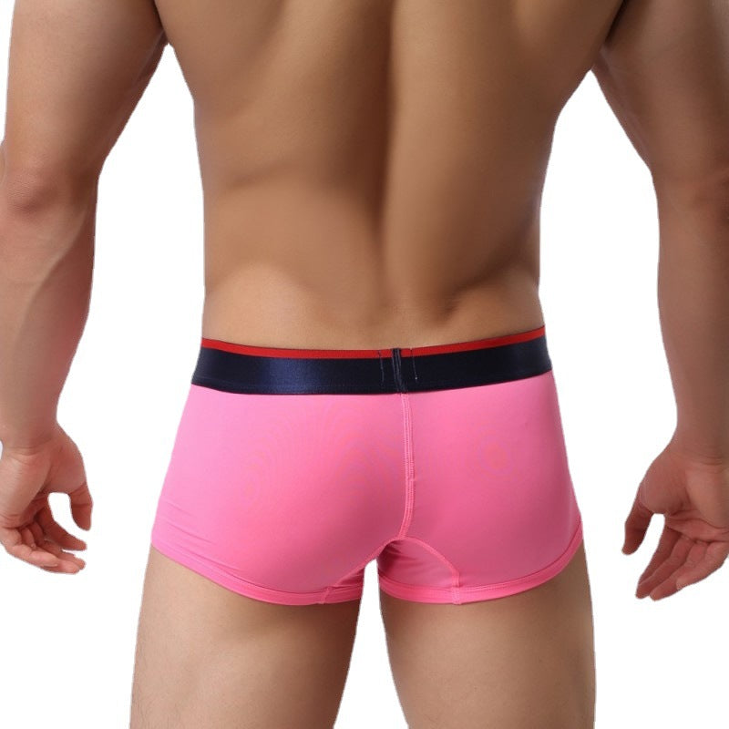 Boxers homme en soie glacée ultra-mince Mode transparente