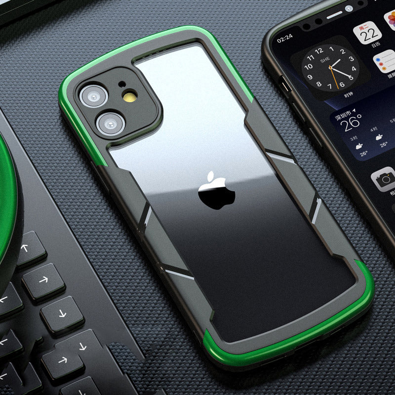 Lentille anti-drop tout inclus Silicone boîtier de téléphone transparent