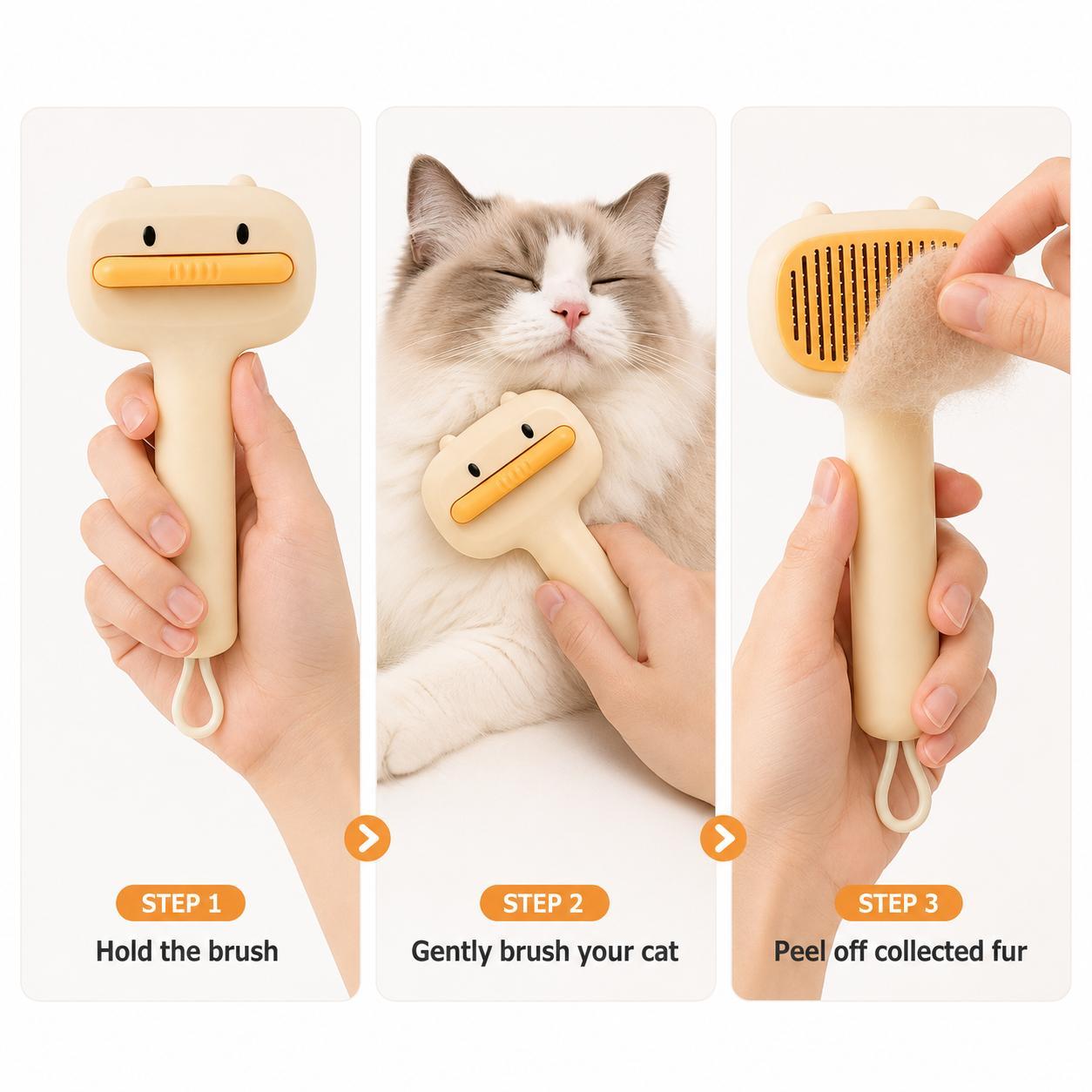 Brosse auto-nettoyante pour animaux de compagnie mignons Peigne universelle pour chats et chiens Remo
