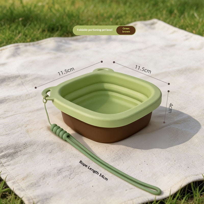 Foldable Silicone Pet Bowl Portable for Outdoor Use