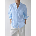 Chemise à manches longues de style rétro homme