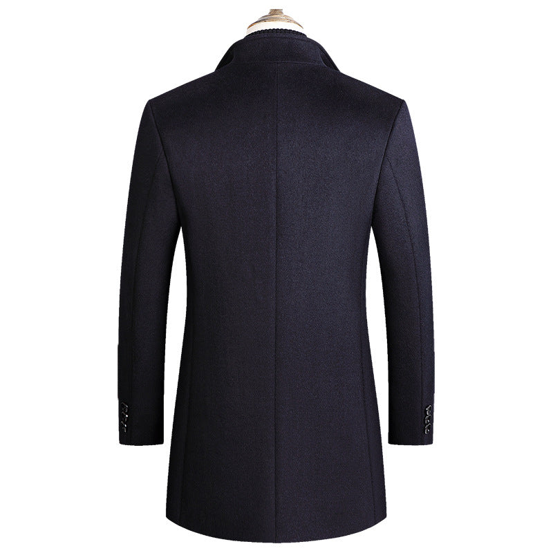 Manteau pour hommes d'âge moyen Collar Woolen