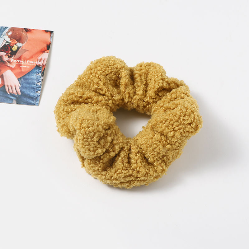 Autumn And Winter Plush Large Intestine Hair Ring Internet Celebrity Lamb Hair Ring Coréen