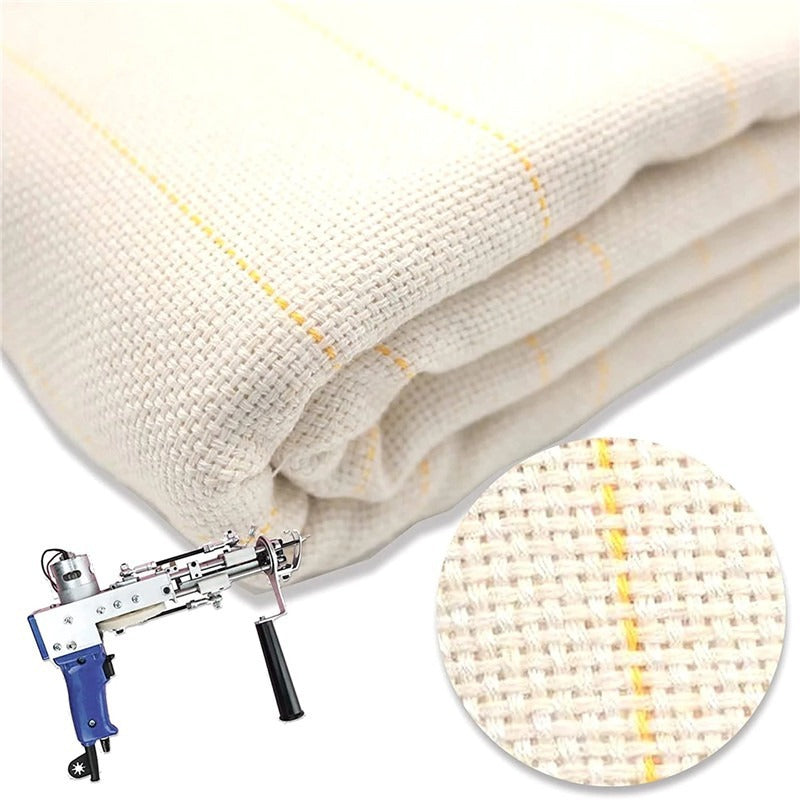 Broderie de poke à la main Tissu de tapis de fil jaune Substrat