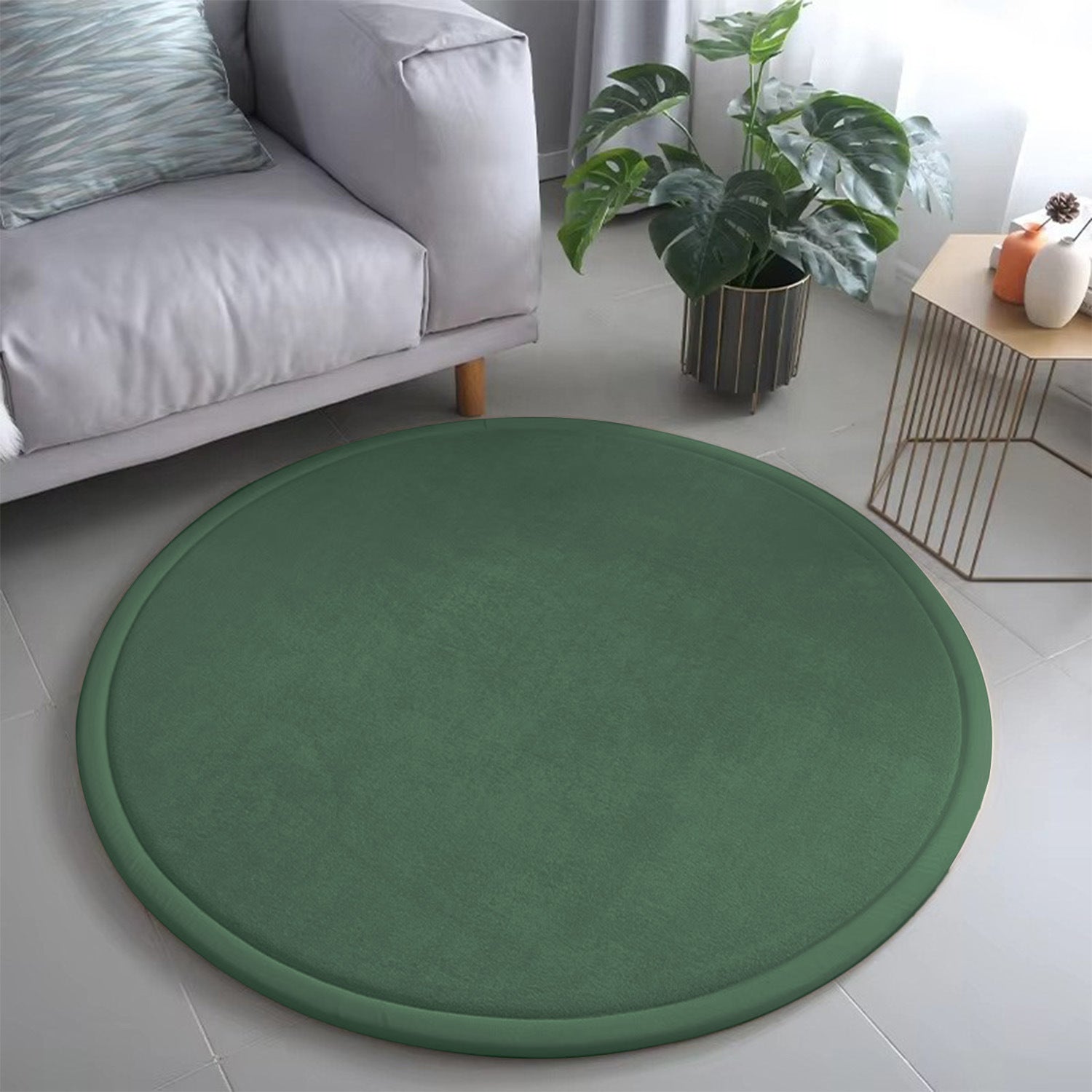 Tapis rond éponge épaissé