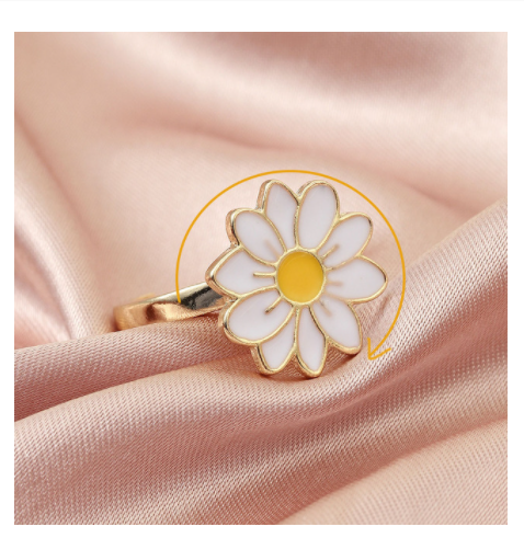 La mode La même douce bague tournante papillon