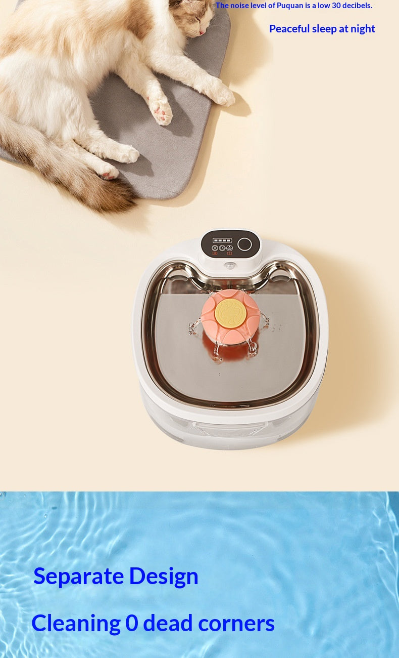Fontaine d'eau pour animaux de compagnie filtrée par circulation intelligente