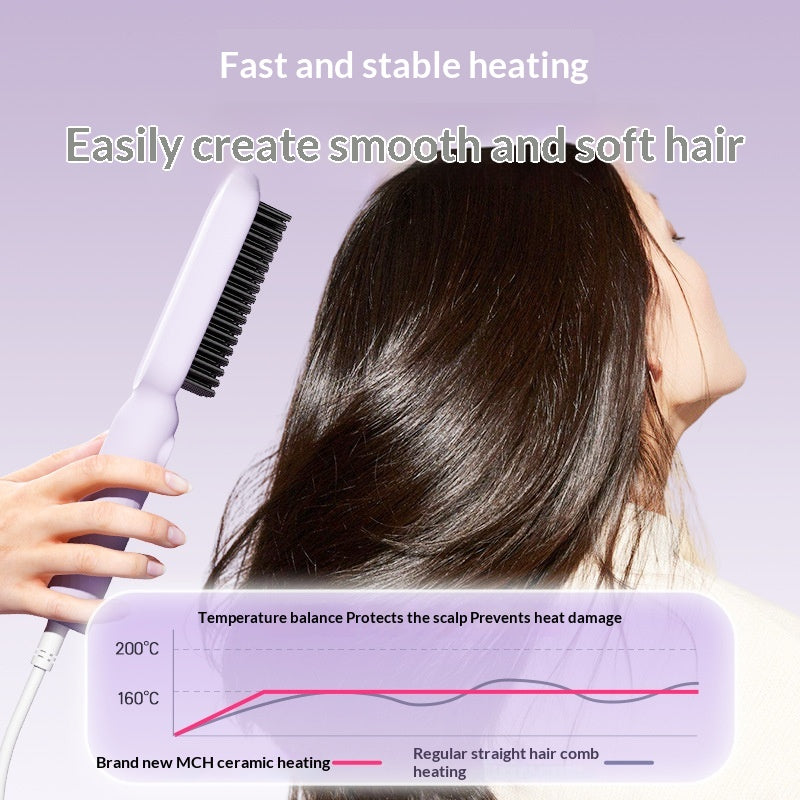 Peigne de redressage portable à affichage numérique qui endommage les cheveux