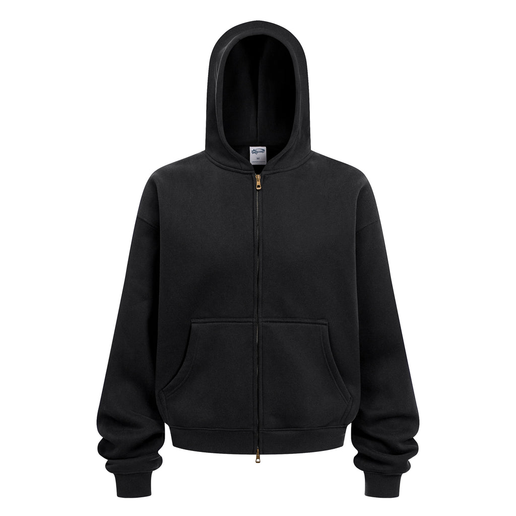 Short and relaxed unisex cardigan jacket