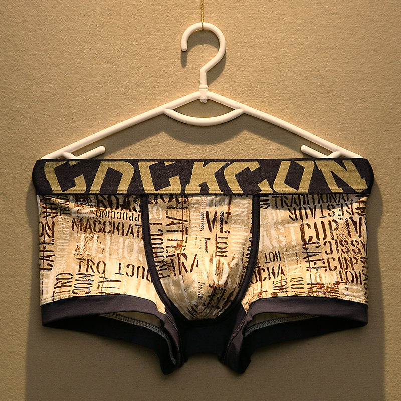 Sous-vêtements pour hommes Boxers coton tendance
