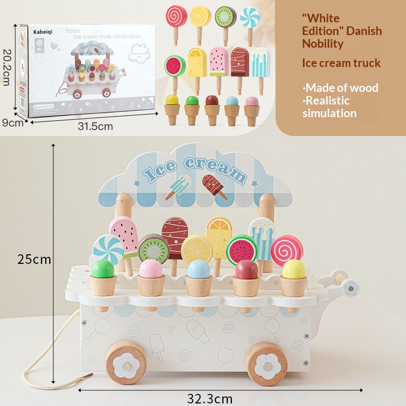Crème glacée Supermarché Panier Jouet en bois