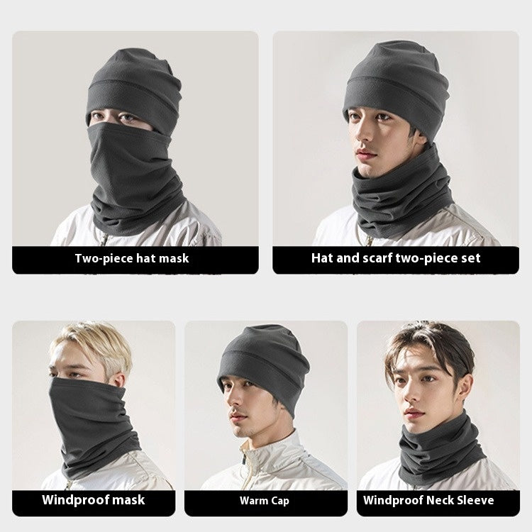 Chapeau de Dralon Masque de vent d'hiver pour hommes Chapeau de mouchoir Couverture en deux parties Cycling Bag Headgear