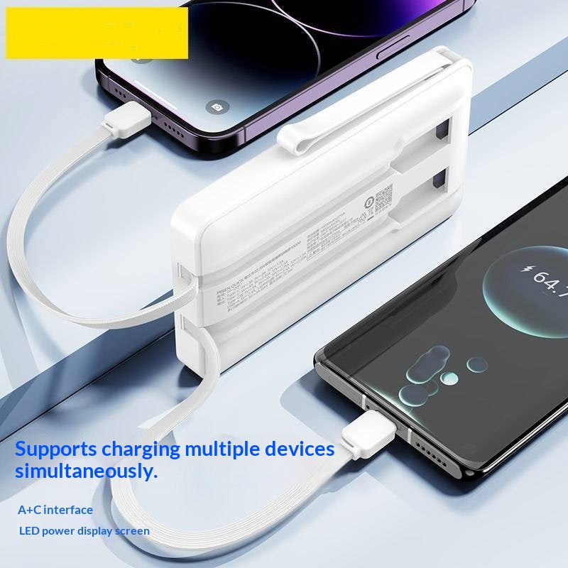 Banque de puissance avec câble intégré et recharge rapide 225W