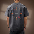 T-shirt imprimé retro style américain pour hommes