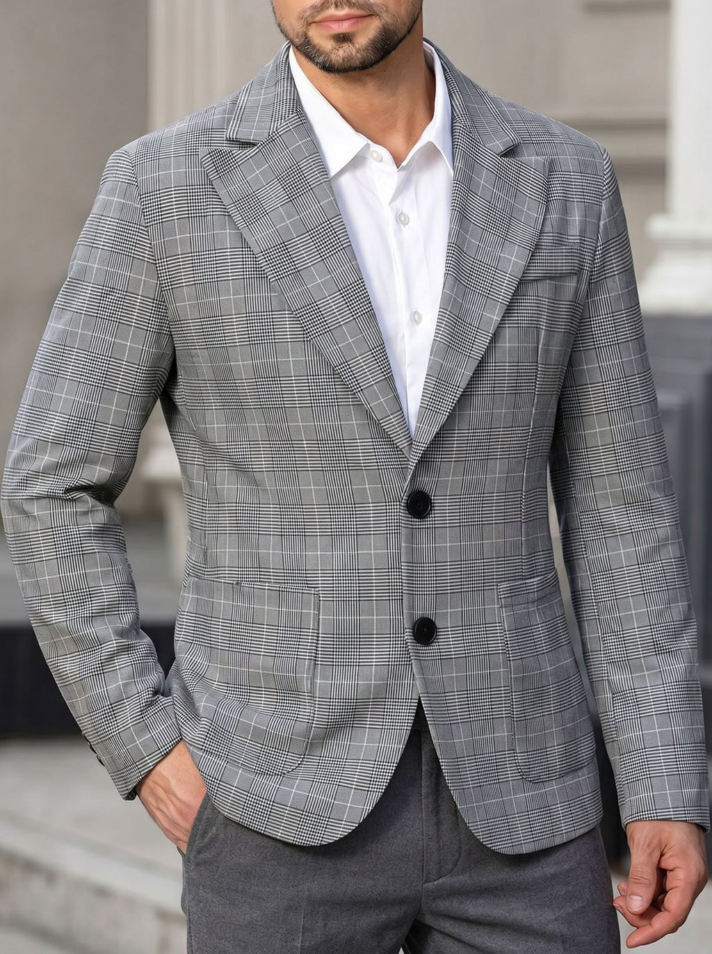 Veste homme à deux boutons avec grandes poches