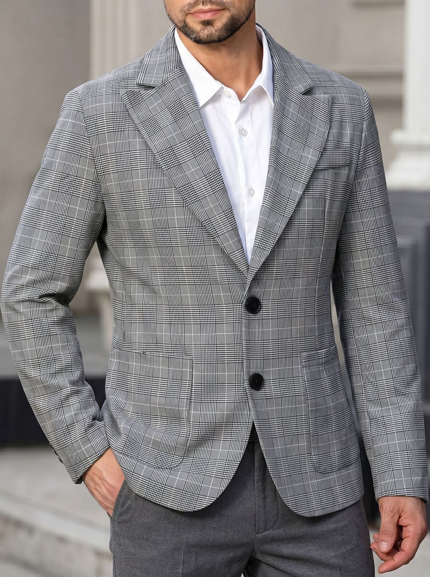 Veste homme à deux boutons avec grandes poches