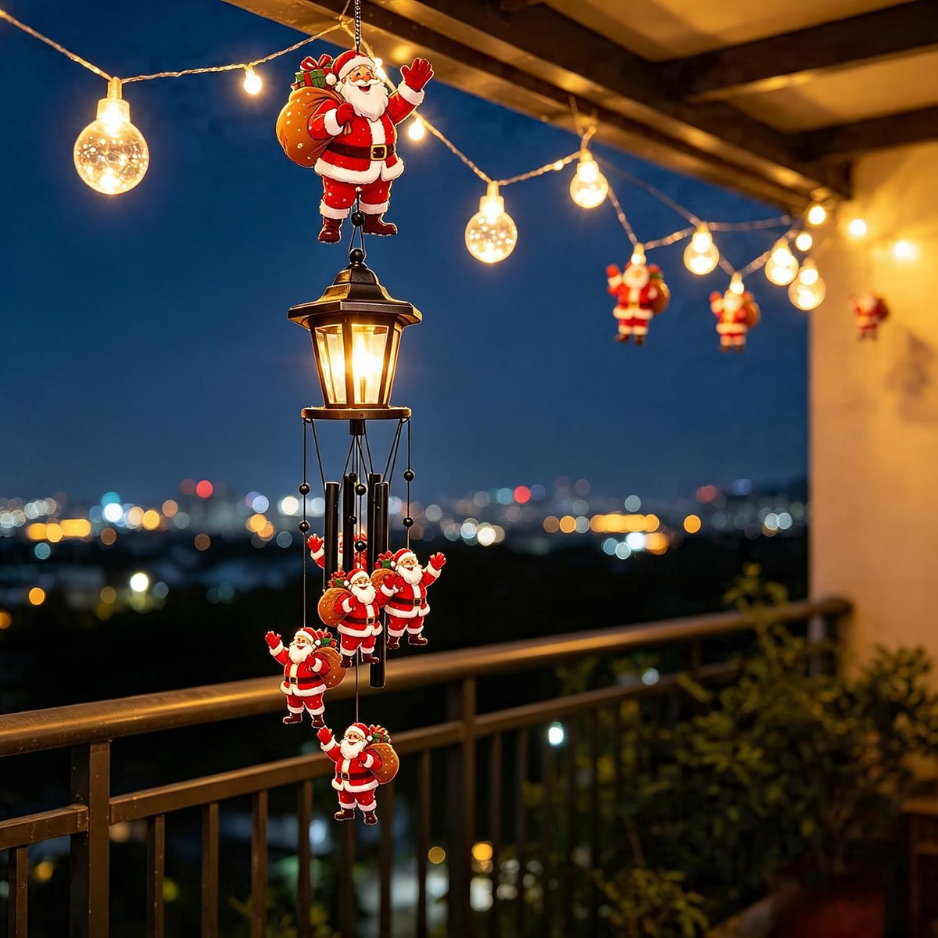 Chimes du vent de Noël de Santa Solar
