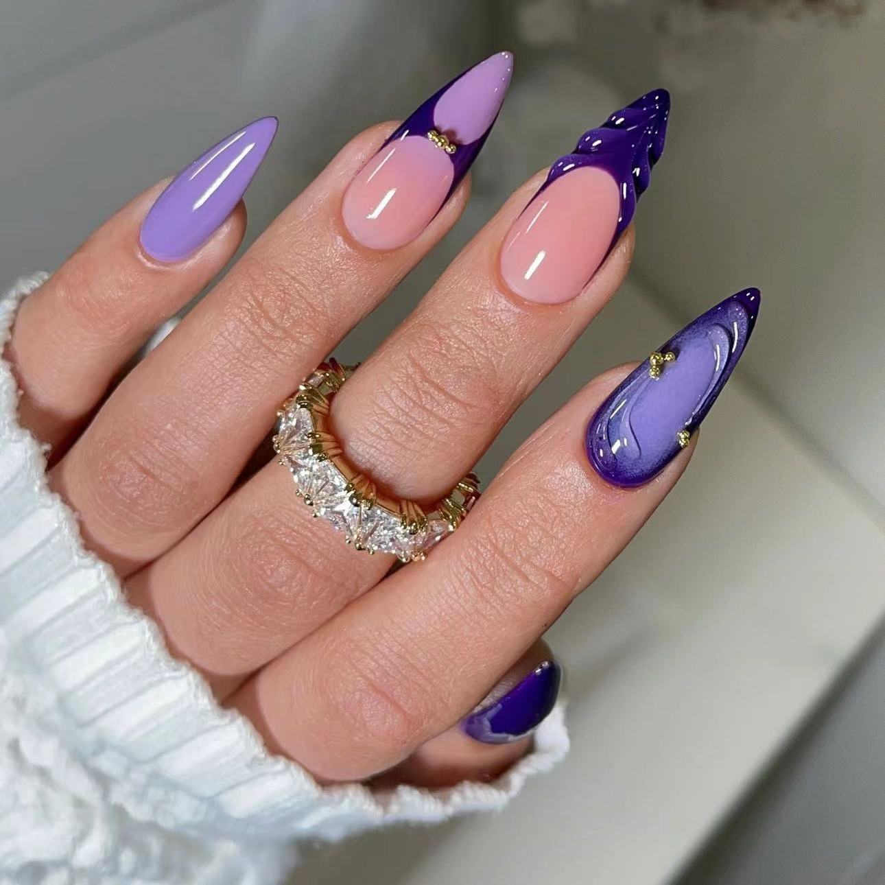 Astuces pour ongles artificiels 3D Drip-gel de style français