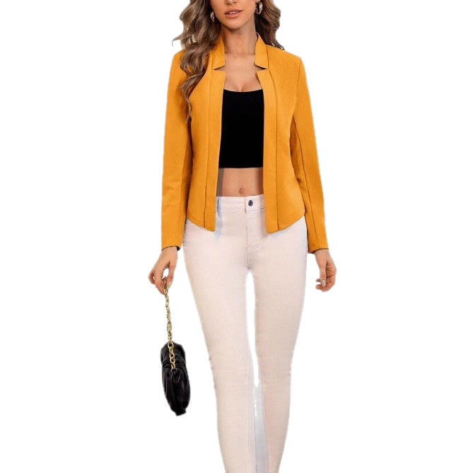 Veste de costume femme AutomneHiver Couleur solide