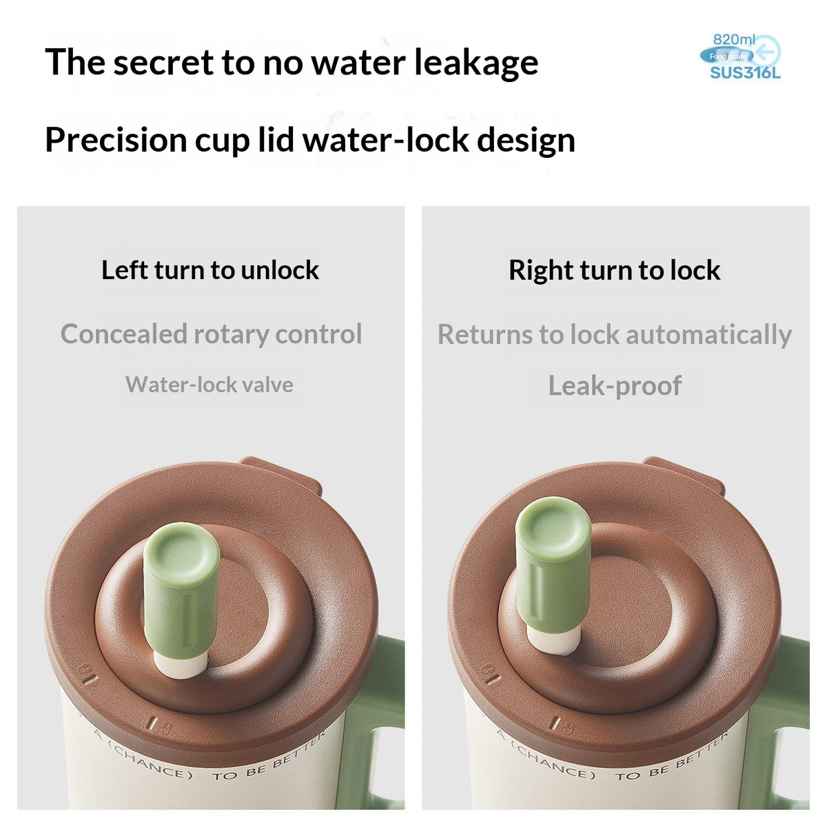 High-capacity straw water bottle for cars