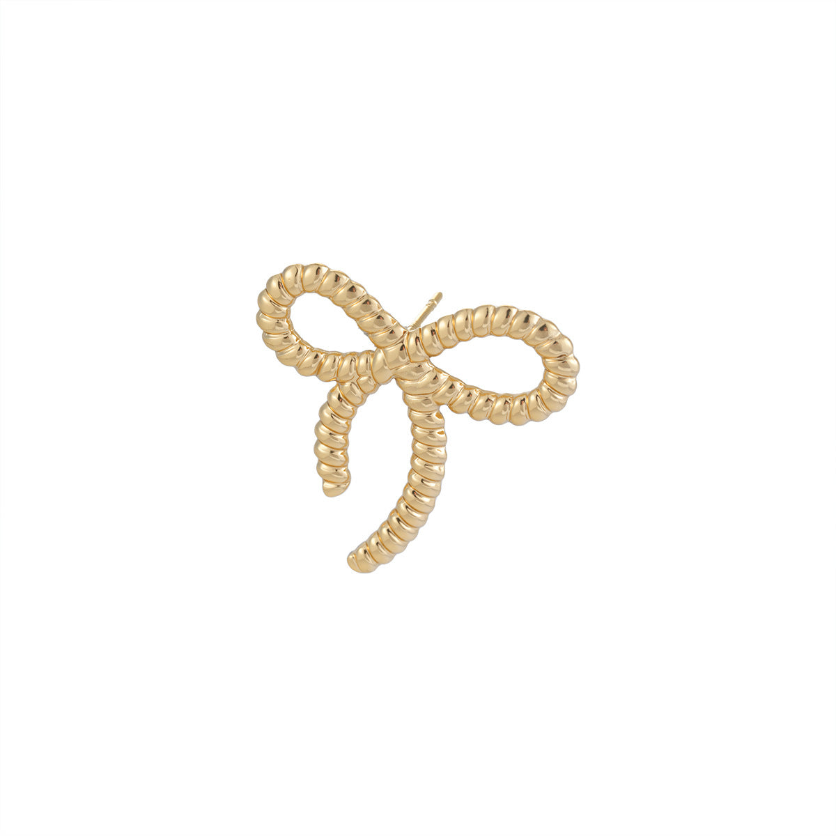 Boucles d'oreilles européennes et américaines tendance Chanel-Style Bowknot pour les femmes