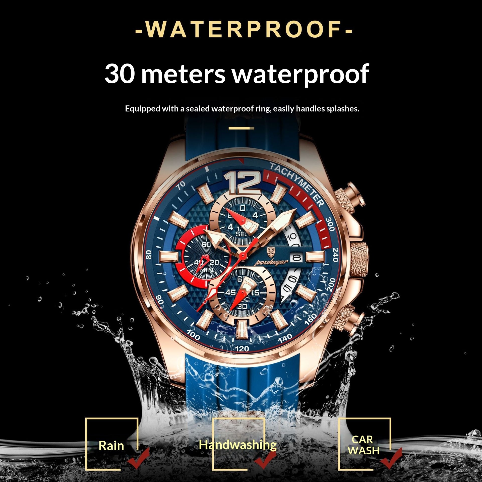 Montres de sport homme étanche Et lumineux